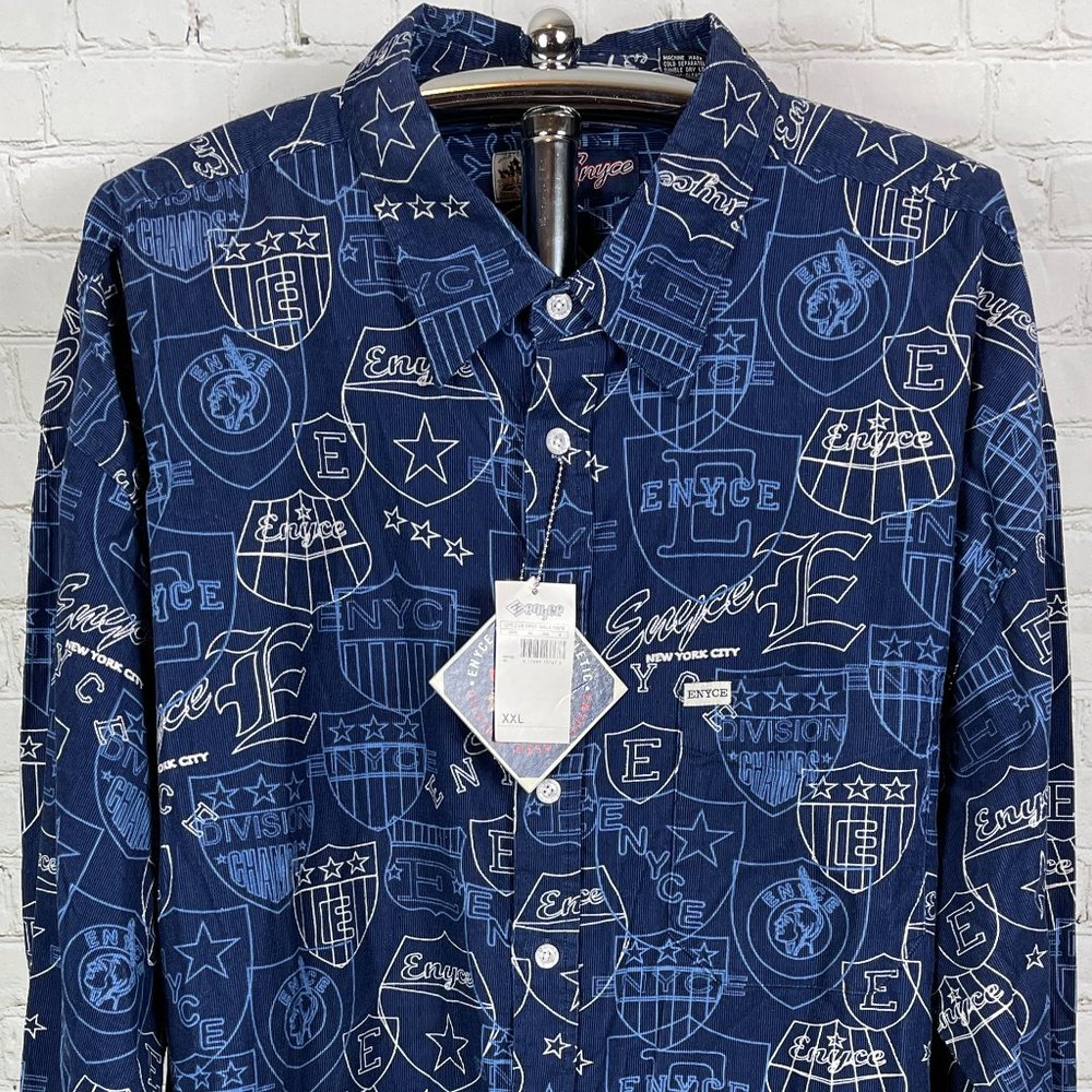 NWT VINTAGE RARE ENYCE MEN'S CORDUROY BUTTON UP SHIRT SIZE XXL